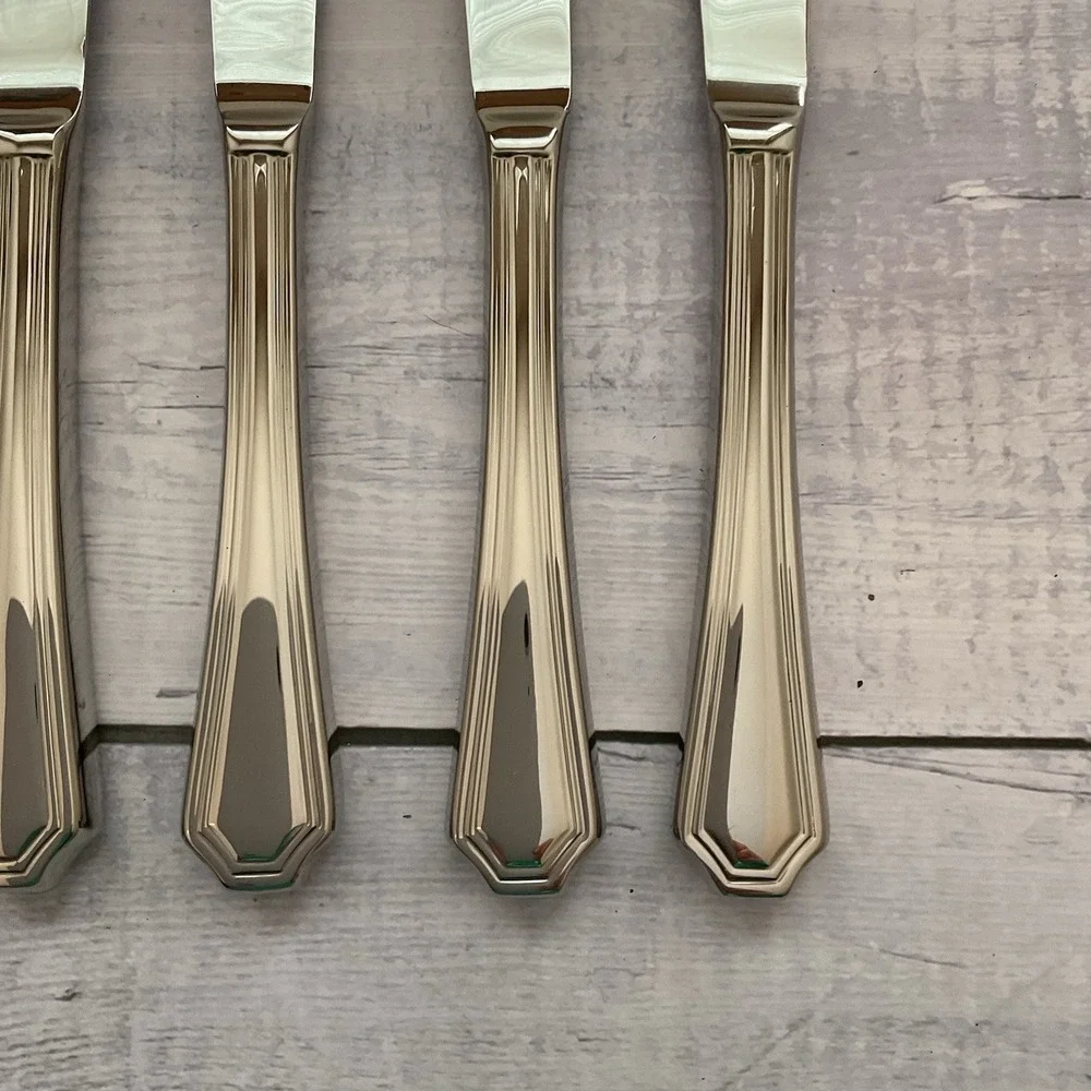 Wallace ARLINGTON‎ Steak Knives Set Of 6 Stainless Steel Flatware #4